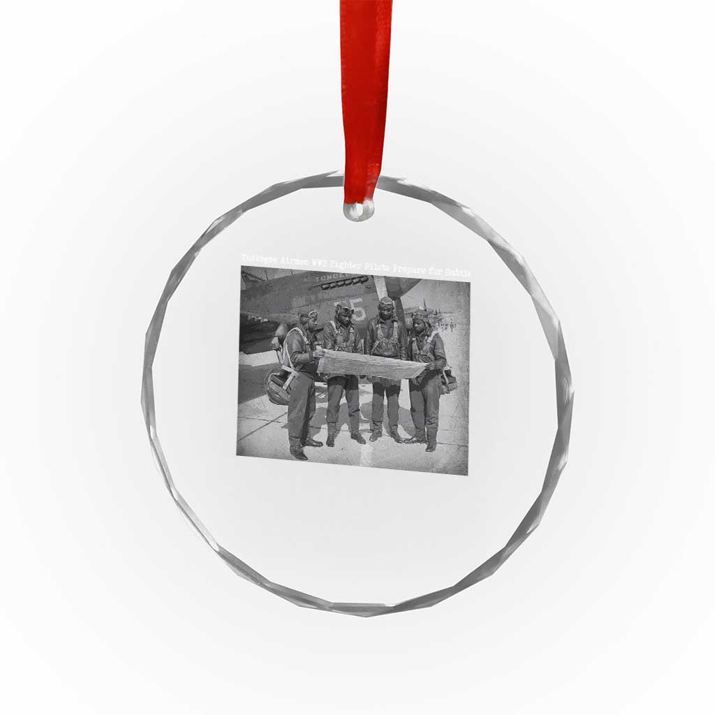 Tuskegee Airmen Crystal Glass Ornament African American Heroes Preparing for Battle WW2 TS10 Print Your Wear