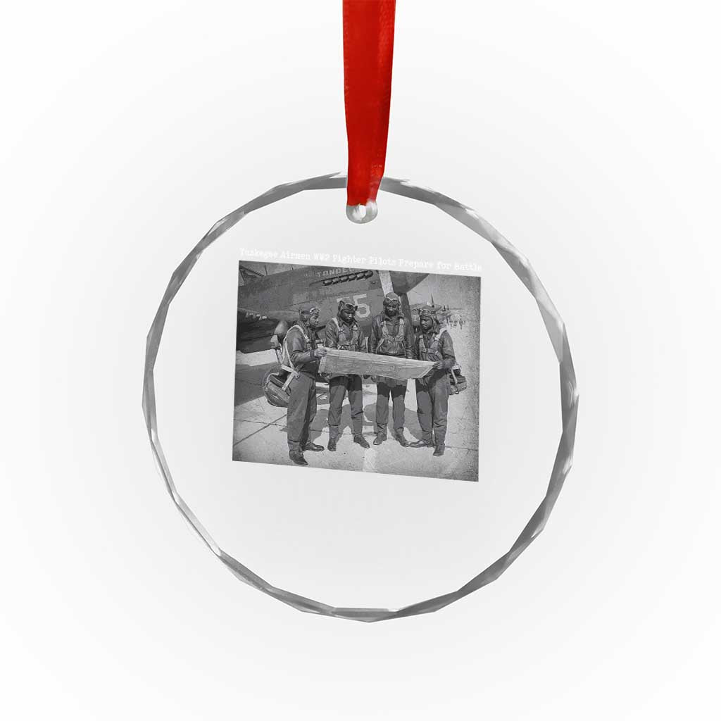 Tuskegee Airmen Crystal Glass Ornament African American Heroes Preparing for Battle WW2 TS10 Print Your Wear