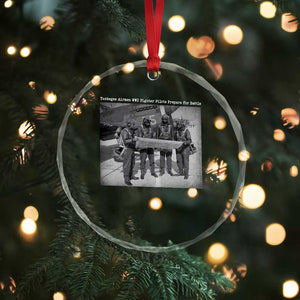 Tuskegee Airmen Crystal Glass Ornament African American Heroes Preparing for Battle WW2 TS10 Print Your Wear