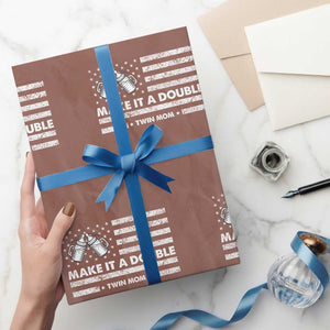 Twin Mom Wrapping Paper Roll Make It A Double Patriotic USA Flag Gift TS12 Mocha Print Your Wear