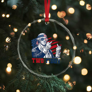 Two Fiddy 250th Anniversary Crystal Glass Ornament Funny George Washington 4th of July TS14 Print Your Wear