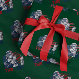 Two Fiddy 250th Anniversary Wrapping Paper Roll Funny George Washington 4th of July