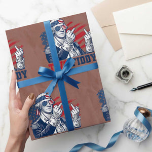 Two Fiddy 250th Anniversary Wrapping Paper Roll Funny George Washington 4th of July