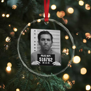 Tyler Robinson Mugshot Crystal Glass Ornament Justice For Charlie Kirk TS02 Print Your Wear