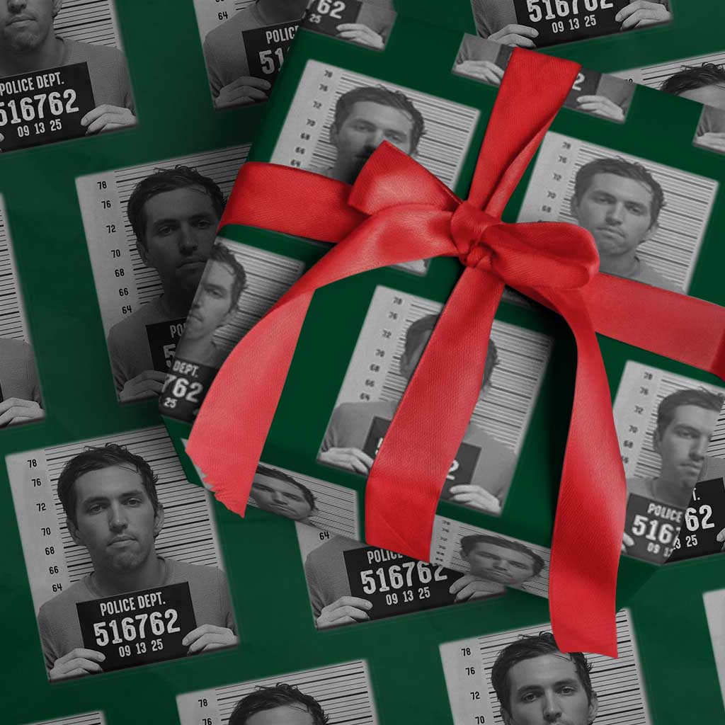 Tyler Robinson Mugshot Wrapping Paper Roll Justice For Charlie Kirk TS02 Green Print Your Wear