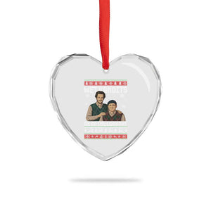 Ugly Christmas Movie Heart Crystal Glass Ornament Funny Wet Bandits Home Xmas Alone TS10 Print Your Wear