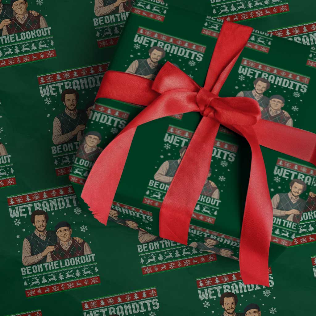Ugly Christmas Movie Wrapping Paper Roll Funny Wet Bandits Home Xmas Alone TS10 Green Print Your Wear