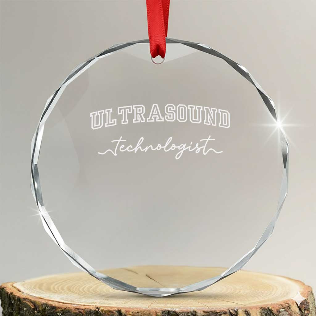 Ultrasound Tech Crystal Glass Ornament Technologist Gift Sonographer Sonography Student TS10 Transparent Glass 3'' Circle Print Your Wear