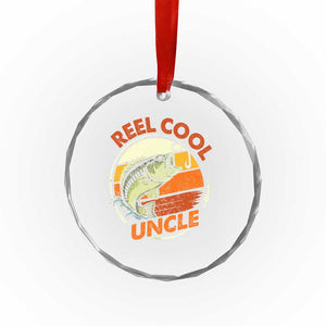 Uncle Fishing Crystal Glass Ornament Reel Cool Uncle Funny Fathers Day Fisherman TS10 Print Your Wear