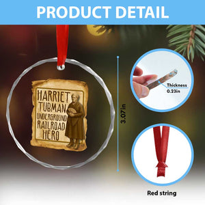 Underground Railroad Hero Harriet Tubman Crystal Glass Ornament Feminist History Gift TS12 Print Your Wear