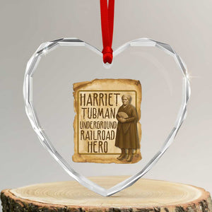 Underground Railroad Hero Harriet Tubman Heart Crystal Glass Ornament Feminist History Gift TS12 Transparent Glass 3'' Heart Print Your Wear
