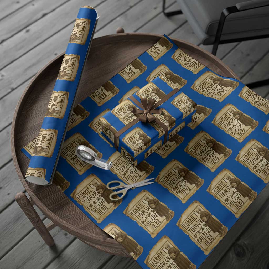 Underground Railroad Hero Harriet Tubman Wrapping Paper Roll Feminist History Gift TS12 Blue Print Your Wear