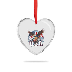 USA 1980 2026 American Eagle vs Canada Loon Heart Crystal Glass Ornament Vintage Champs Retro Game Day Hockey Sports Fan TS02 Print Your Wear