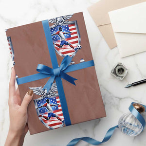USA 2026 Soccer Player Wrapping Paper Roll United States Team Pride TS12 Mocha Print Your Wear