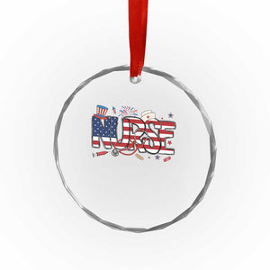 USA 250 Proud American Nurse Crystal Glass Ornament Patriotic Healthcare Hero TS12 Print Your Wear