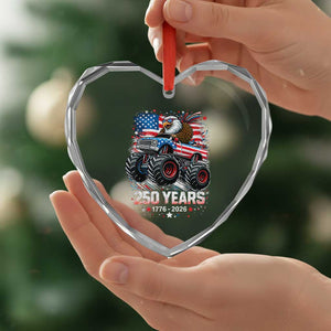 USA 250th Anniversary 250 Years 1776 2026 Monster Truck Eagle Heart Crystal Glass Ornament TS11 Print Your Wear