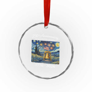 USA 250th Anniversary Crystal Glass Ornament Liberty Bell 17762026 Patriotic American Flag Starry Night TS14 Print Your Wear