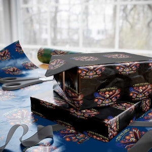 USA 250th Anniversary Eagle Wrapping Paper Roll 4th July Independence Day Patriotic USA Flag TS10 Black Print Your Wear