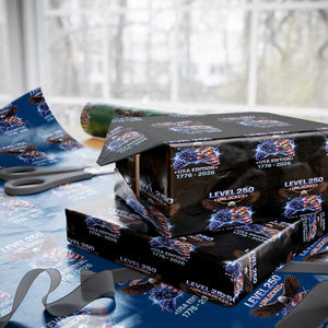 USA 250th Anniversary Gamer Wrapping Paper Roll Level 250 USA Edition 1776 2026 Bald Eagle TS11 Black Print Your Wear