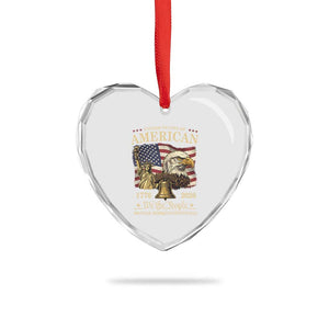 USA 250th Anniversary Heart Crystal Glass Ornament America 1776-2026 Patriotic Eagle Liberty Bell TS14 Print Your Wear