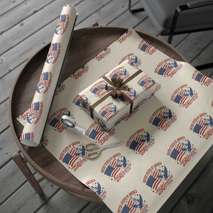 USA 250th Anniversary Wrapping Paper Roll Land Of The Free USA Patriotic 1776 2026 Statue Of Liberty Eagle Flag TS10 Beige Print Your Wear