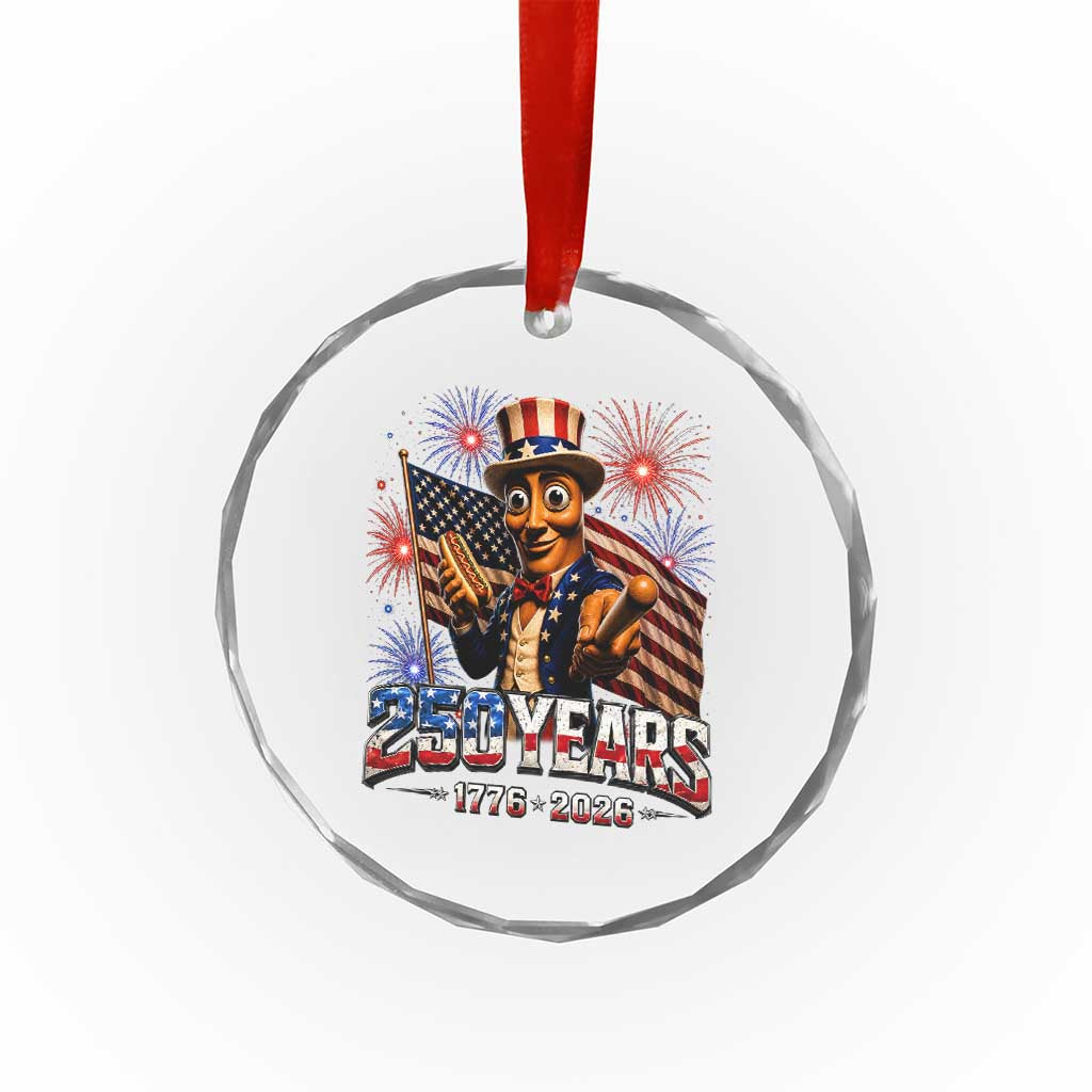 USA 250th Anniversary Tung Tung Sahur Crystal Glass Ornament Funny American Anniversary Celebration TS12 Print Your Wear