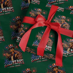 USA 250th Anniversary Tung Tung Sahur Wrapping Paper Roll Funny American Anniversary Celebration
