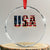 USA American Flag Basketball Crystal Glass Ornament For Sports Enthusiast TS02 Transparent Glass 3'' Circle Print Your Wear