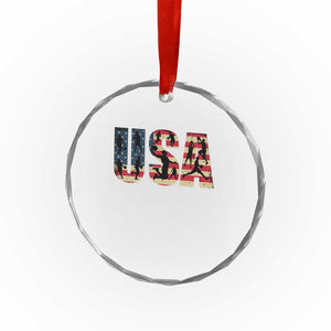 USA American Flag Basketball Crystal Glass Ornament For Sports Enthusiast TS02 Print Your Wear