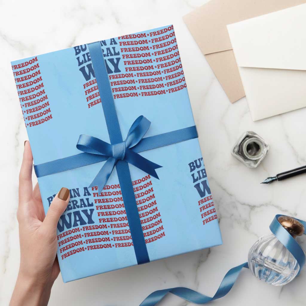 USA But In A Liberal Way 4th of July Wrapping Paper Roll Feminist Women's Rights Freedom