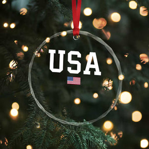 USA Crystal Glass Ornament Patriotic American Flag TS02 Print Your Wear