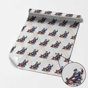 USA Eagle Vs Canada Loon Rivalry Graphic Wrapping Paper Roll Funny Sports Fan Ice Hockey Game Day Supporter TS02 Christmas Plaid Print Your Wear