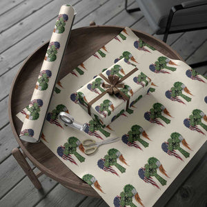 USA Flag Celtic Cross Irish American Wrapping Paper Roll St Patricks Day Gift TS12 Beige Print Your Wear