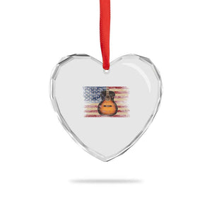 USA Flag Guitar Player Heart Crystal Glass Ornament Retro 4th of July Musician Guitarist TS10 Print Your Wear