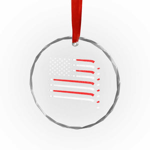 USA Flag Hockey Crystal Glass Ornament Patriotic Hockey Stick American Flags TS02 Print Your Wear