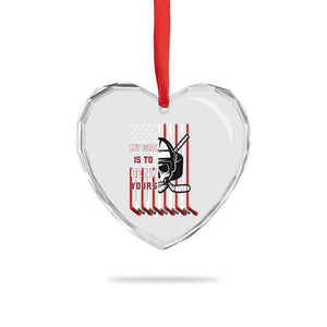 USA Flag Hockey Heart Crystal Glass Ornament Skull Player My Goal Is To Deny Yours TS02 Print Your Wear