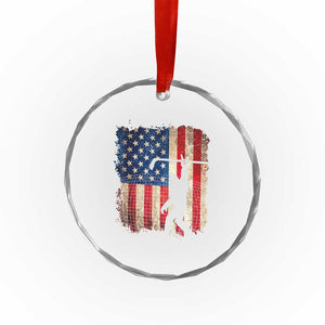 USA Hockey Bigfoot Crystal Glass Ornament Patriotic Sasquatch American Flag 4th of July TS14 Print Your Wear