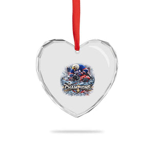 USA Ice Hockey Heart Crystal Glass Ornament Eagle Dominates Canada 2026 Hockey Champions Graphic TS10 Print Your Wear