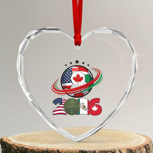 USA Mexico Canada Heart Crystal Glass Ornament 2026 Football Fan Gift TS12 Transparent Glass 3'' Heart Print Your Wear