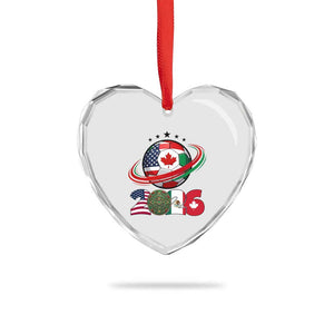 USA Mexico Canada Heart Crystal Glass Ornament 2026 Football Fan Gift TS12 Print Your Wear