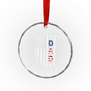 USA Patriotic Dad Crystal Glass Ornament Father's Day American Flag 4th of July TS14 Print Your Wear