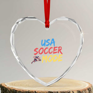 USA Soccer Mode Heart Crystal Glass Ornament United States Team Pride TS12 Transparent Glass 3'' Heart Print Your Wear