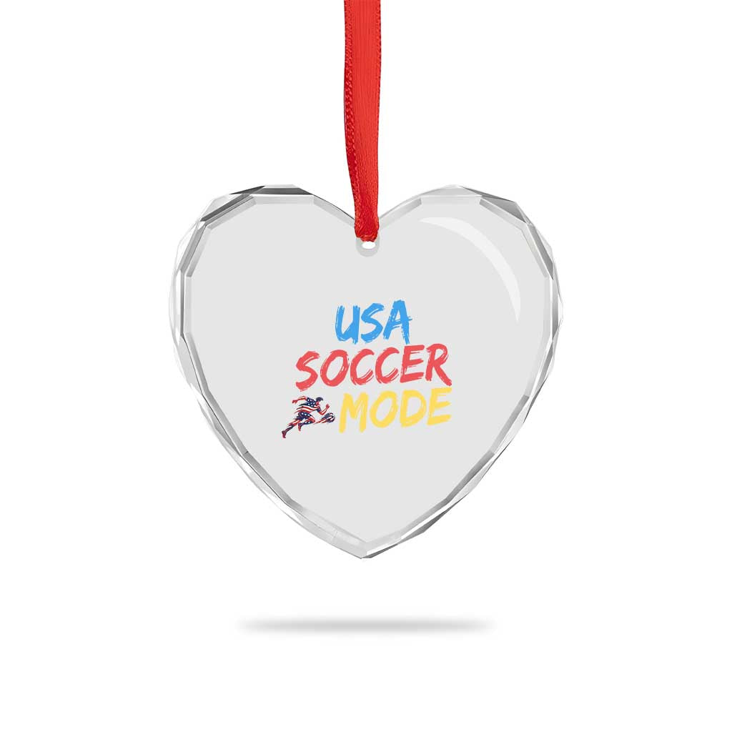 USA Soccer Mode Heart Crystal Glass Ornament United States Team Pride TS12 Print Your Wear
