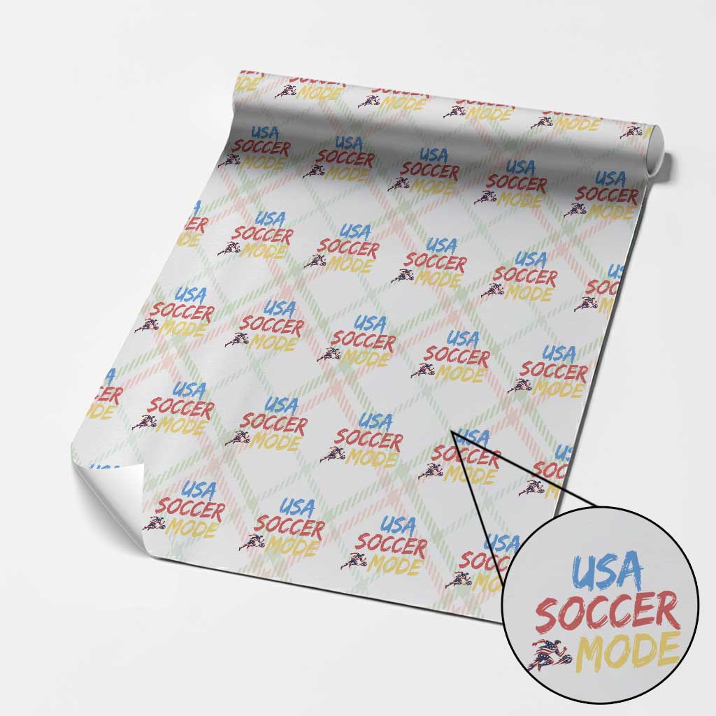 USA Soccer Mode Wrapping Paper Roll United States Team Pride TS12 Christmas Plaid Print Your Wear