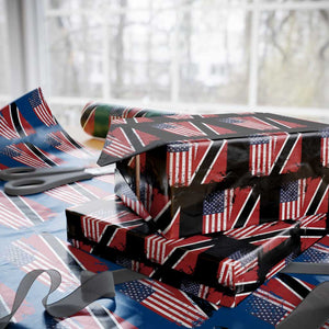 USA Trinidad and Tobago Wrapping Paper Roll Retro Vintage American Trini Pride Flag TS10 Black Print Your Wear