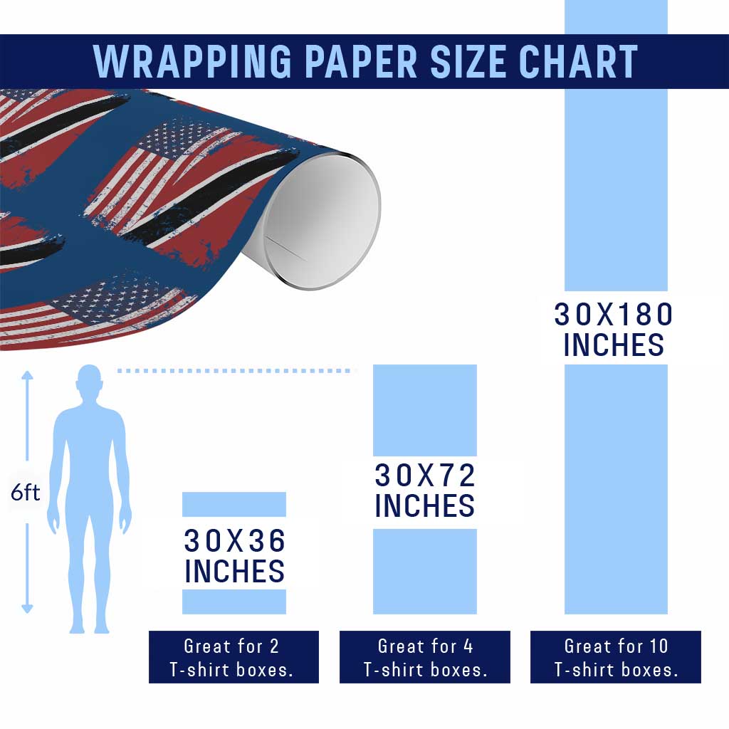 USA Trinidad and Tobago Wrapping Paper Roll Retro Vintage American Trini Pride Flag TS10 Print Your Wear