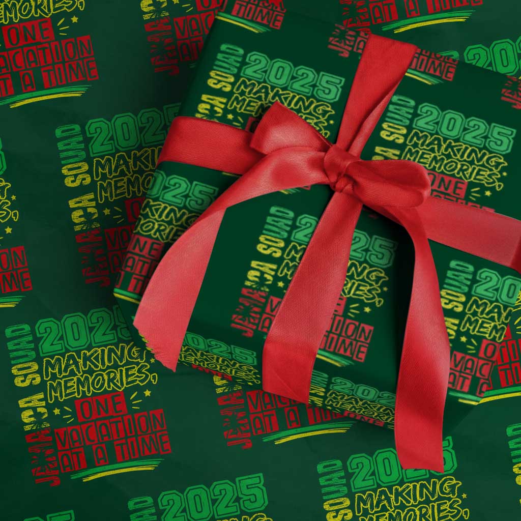 Vacation Jamaica 2025 Wrapping Paper Roll Matching Family Jamaica Squad TS10 Green Print Your Wear