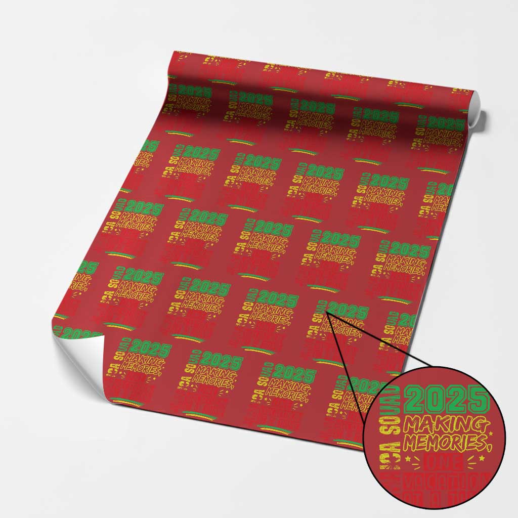 Vacation Jamaica 2025 Wrapping Paper Roll Matching Family Jamaica Squad TS10 Red Print Your Wear