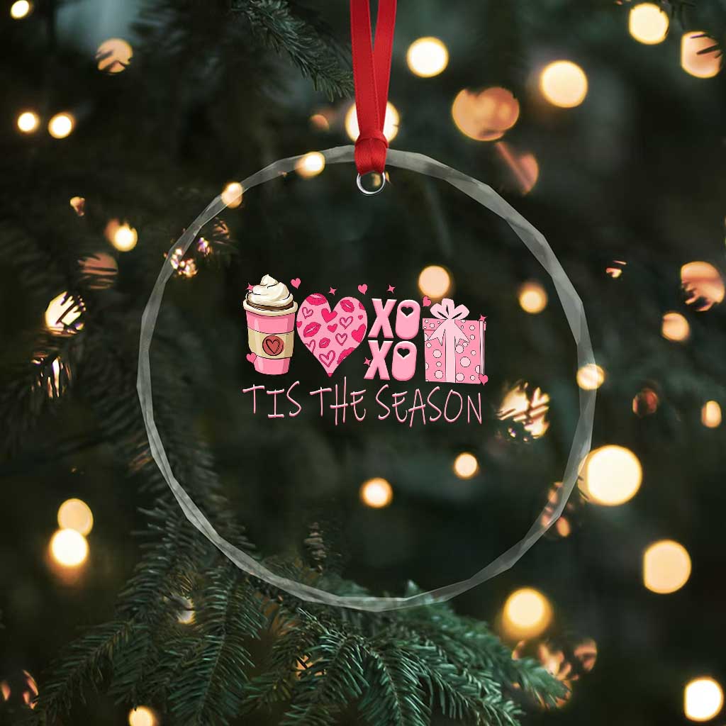 Valentine Coffee Crystal Glass Ornament Love Heart XOXO Cute Graphic Valentines Day TS10 Print Your Wear