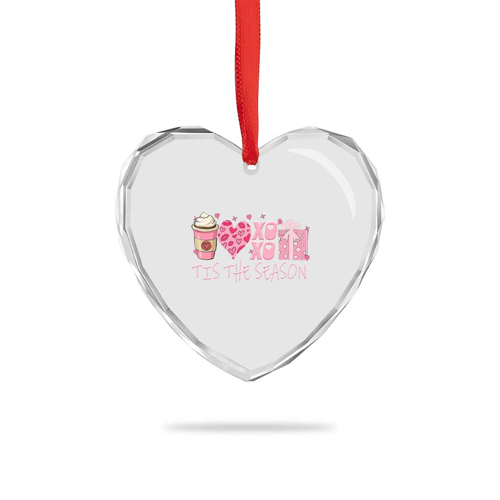 Valentine Coffee Heart Crystal Glass Ornament Love Heart XOXO Cute Graphic Valentines Day TS10 Print Your Wear